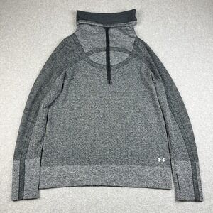Under Armour Hoodie Womens XL‎ Threadborne HeatGear Gray Fitted Stretch